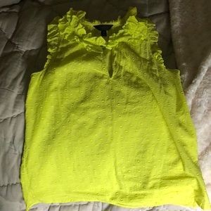 Cute chartreuse colored J Crew summer top size 4